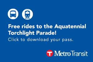 Get there by bus or light rail for free courtesy of Metro Transit