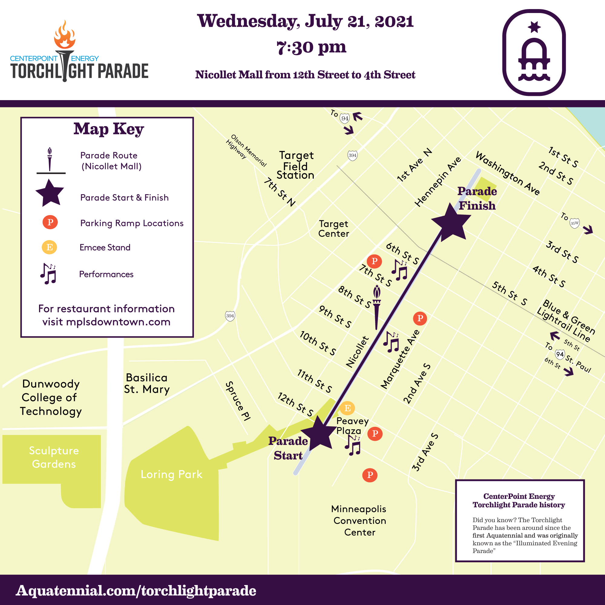 CenterPoint Energy Torchlight Parade Minneapolis Aquatennial